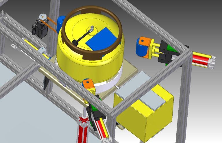 Automata gázpalack-kezelő berendezés 3D terve
